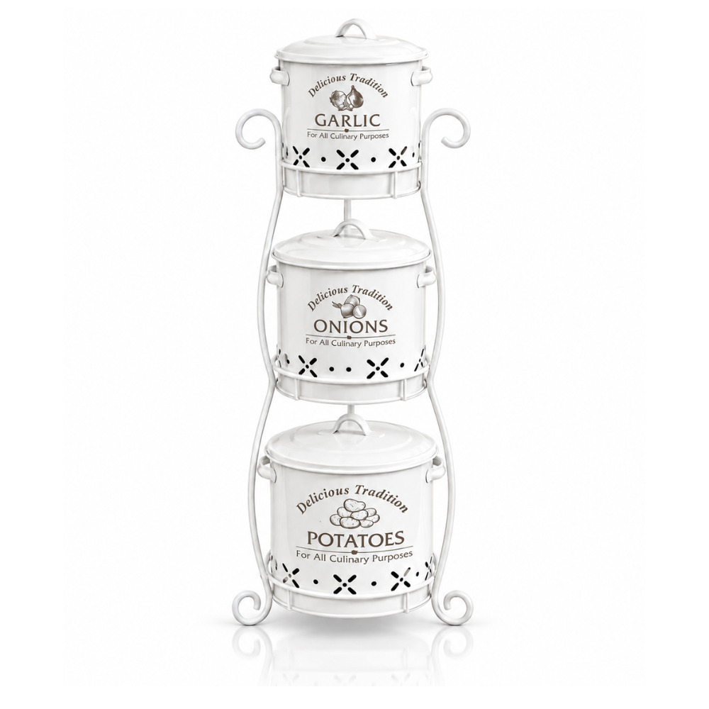 Ensemble de 3 Boîtes de Rangement pour Légumes